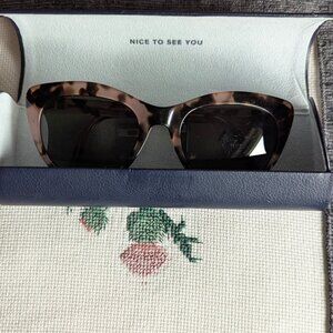 Warby Parker Sunglasses & Case FRAMES TILLEY 285 Tortoise Cat Eye  52 19 145